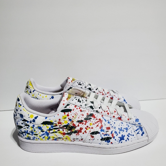 adidas Shoes New Adidas Originals Superstar Paint Splatter Shoes